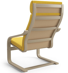 Кресло Бамбл Шифт желтый, каркас натуральный